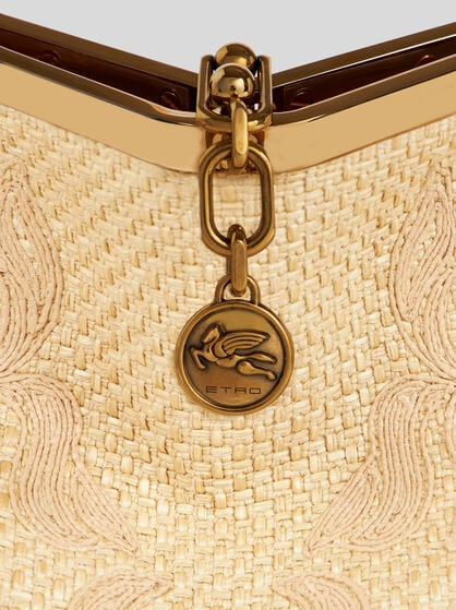 MEDIUM RAFFIA VELA BAG