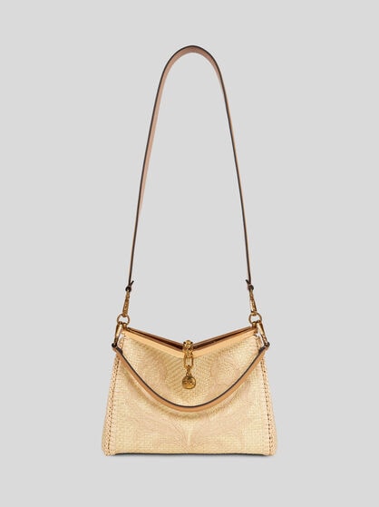 MEDIUM RAFFIA VELA BAG