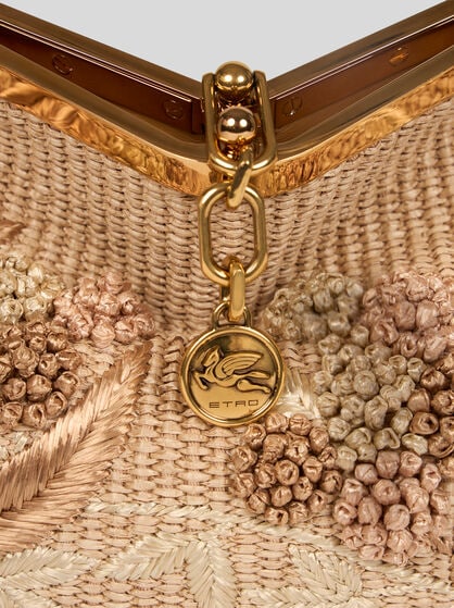 MEDIUM WOVEN RAFFIA VELA BAG