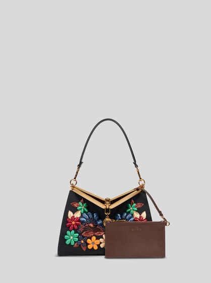 MEDIUM VELA BAG WITH FLOWERS