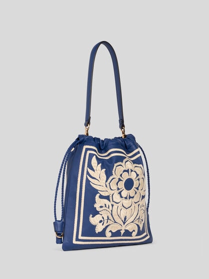 MEDIUM KALISPERA BAG WITH FLORAL EMBROIDERY