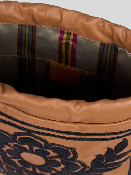 MEDIUM KALISPERA BAG WITH FLORAL EMBROIDERY