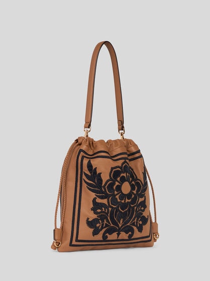 MEDIUM KALISPERA BAG WITH FLORAL EMBROIDERY