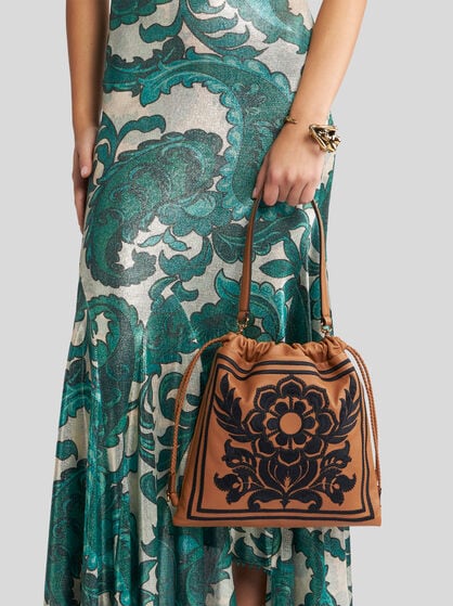 MEDIUM KALISPERA BAG WITH FLORAL EMBROIDERY