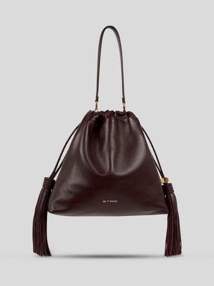 MEDIUM LEATHER KALISPERA BAG WITH TASSELS