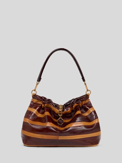 MEDIUM VELA BLOSSOM BAG IN FADED EEL LEATHER