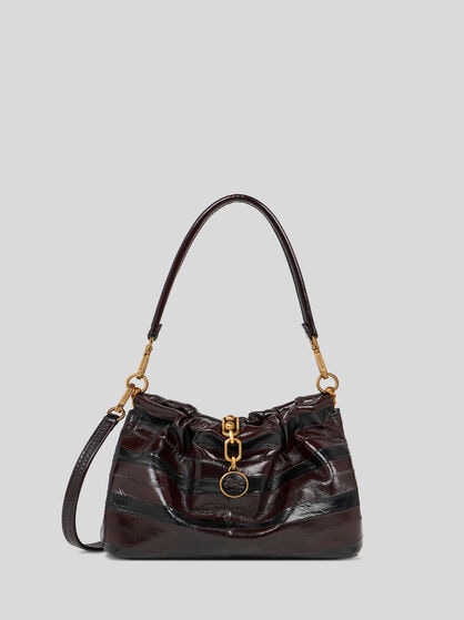 SMALL VELA BLOSSOM BAG IN FADED EEL LEATHER