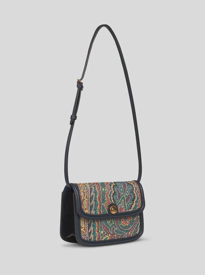 SMALL BAG WITH MULTICOLOURED PAISLEY MOTIF