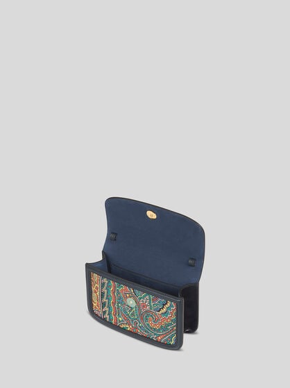 SMALL BAG WITH MULTICOLOURED PAISLEY MOTIF