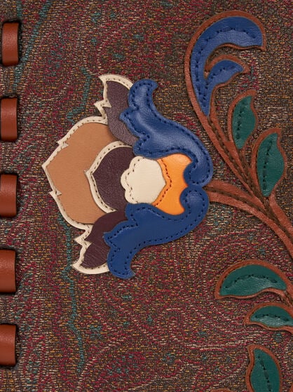 VULCANO BAG ARNICA 1984 WITH FLORAL EMBROIDERY