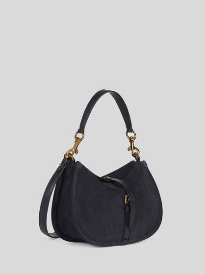 MEDIUM SUEDE PONY BAG