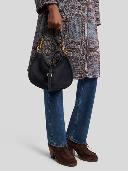 MEDIUM SUEDE PONY BAG