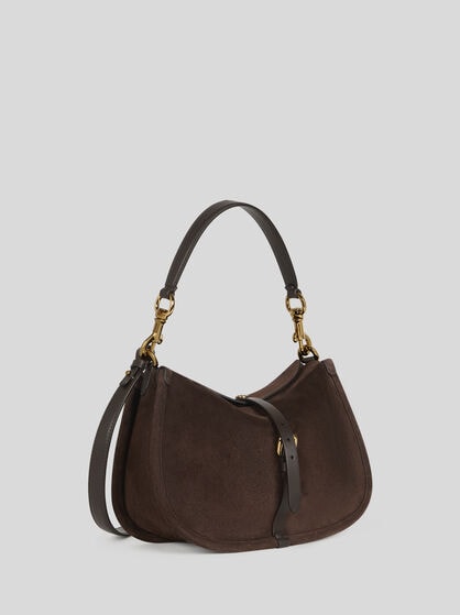 MEDIUM SUEDE PONY BAG