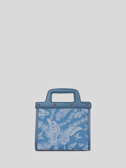 SMALL FLORAL DENIM LOVE TROTTER BAG