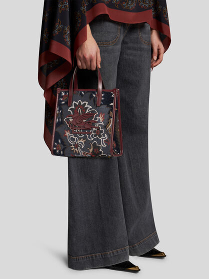 SMALL JACQUARD LOVE TROTTER BAG