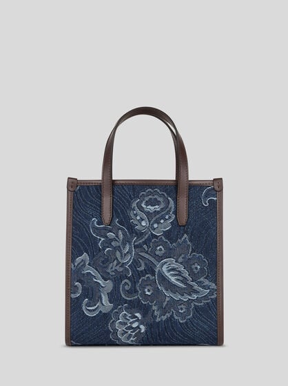 SMALL DENIM LOVE TROTTER BAG
