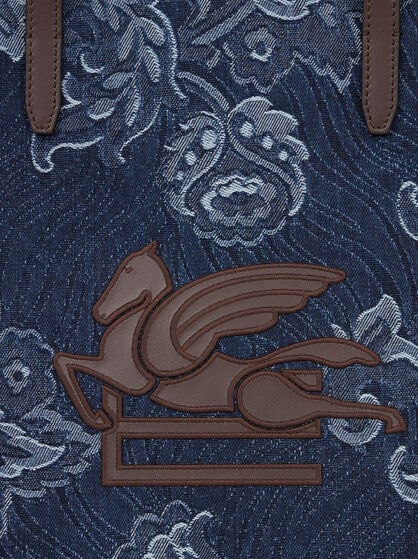 MEDIUM DENIM LOVE TROTTER BAG