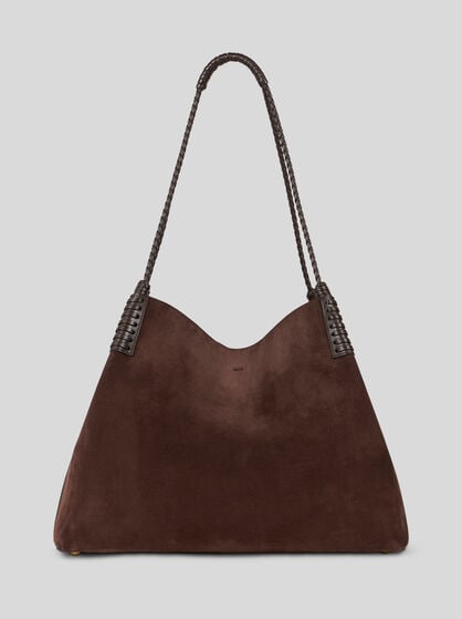 MEDIUM LIBRA TOTE BAG IN SUEDE