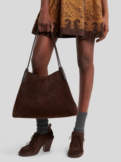 MEDIUM LIBRA TOTE BAG IN SUEDE