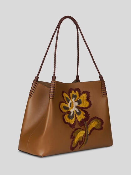 MEDIUM LIBRA TOTE BAG WITH EMBROIDERY