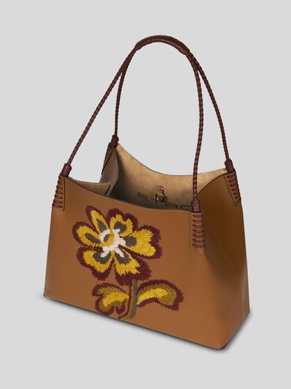 MEDIUM LIBRA TOTE BAG WITH EMBROIDERY