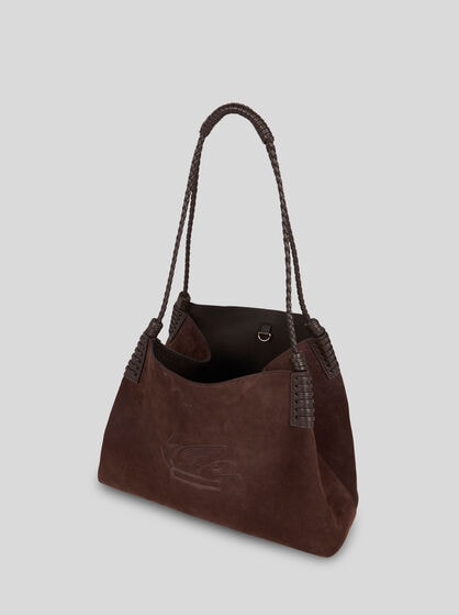 SMALL LIBRA TOTE BAG IN SUEDE