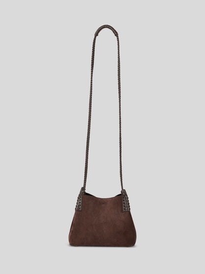 MINI LIBRA TOTE BAG IN SUEDE