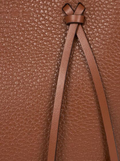 ETRO ESSENTIAL MINI LEATHER TOTE BAG WITH THREADING
