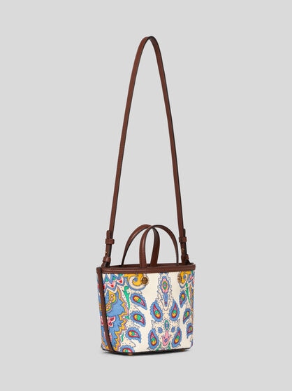 ETRO ESSENTIAL MINI PRINTED CANVAS BAG