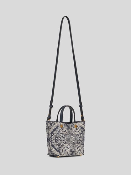 ETRO ESSENTIAL MINI JACQUARD DENIM TOTE BAG