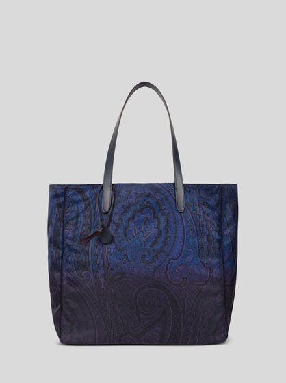UNFOLD ME NYLON TOTE BAG WITH DEGRAD&Eacute; ARNICA MOTIF