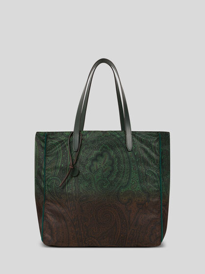 UNFOLD ME NYLON TOTE BAG WITH DEGRAD&Eacute; ARNICA MOTIF