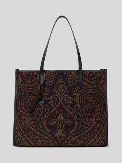 BORSA LOVE TROTTER GRANDE JACQUARD CON MOTIVO PAISLEY
