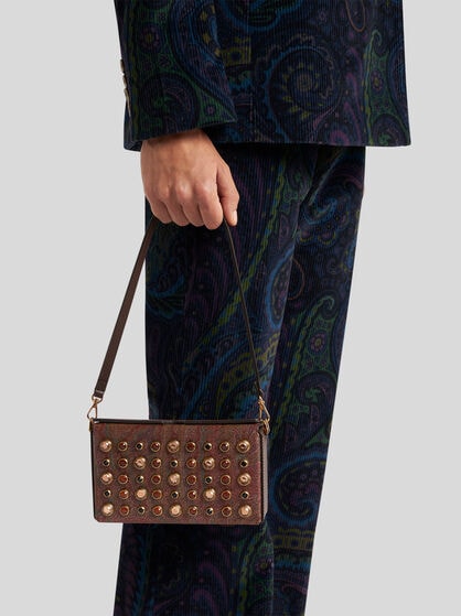 PAISLEY MINI BAG WITH JEWEL STUDS