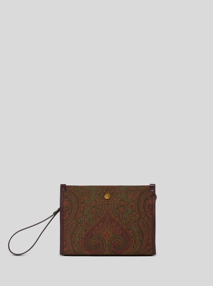 MEDIUM PAISLEY JACQUARD POUCH