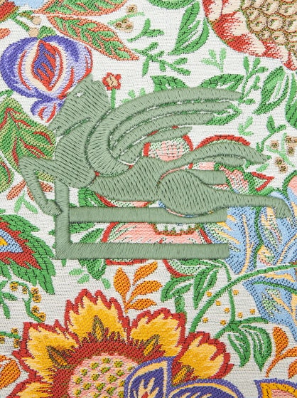 MEDIUM FLORAL JACQUARD POUCH