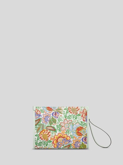 MEDIUM FLORAL JACQUARD POUCH