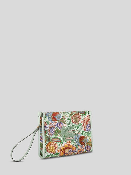 MEDIUM FLORAL JACQUARD POUCH