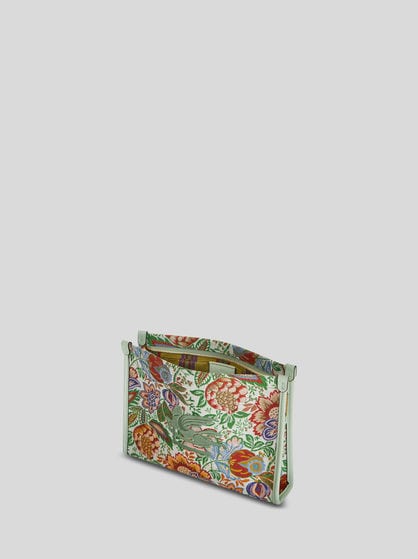 MEDIUM FLORAL JACQUARD POUCH