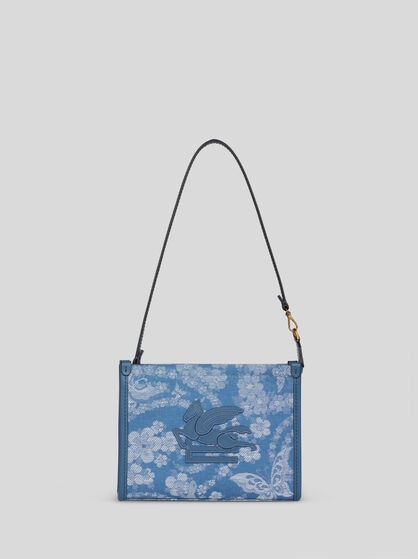 FLORAL DENIM POUCH