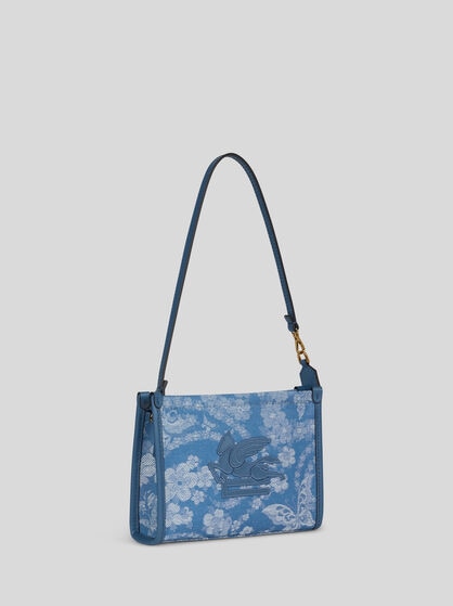 FLORAL DENIM POUCH