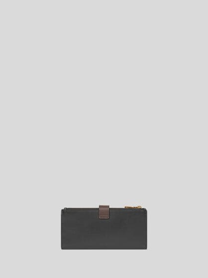 LEATHER WALLET WITH PEGASO BUTTON
