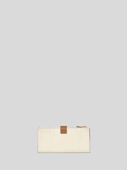 LEATHER WALLET WITH PEGASO BUTTON
