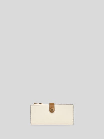 LEATHER WALLET WITH PEGASO BUTTON