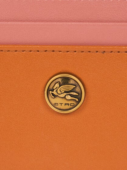 TWO-TONE LEATHER CARD HOLDER