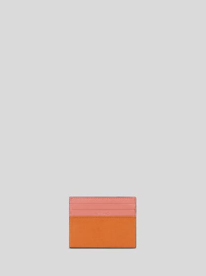 TWO-TONE LEATHER CARD HOLDER