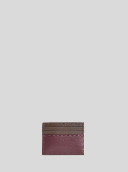 TWO-TONE LEATHER CARD HOLDER