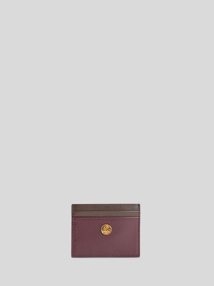 TWO-TONE LEATHER CARD HOLDER