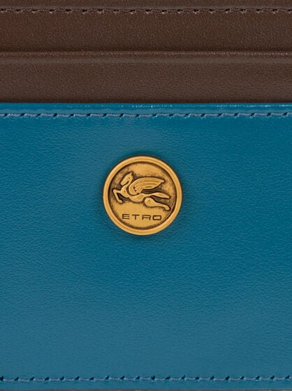 TWO-TONE LEATHER CARD HOLDER