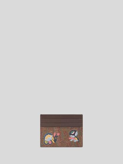ARNICA CARD HOLDER WITH EMBROIDERY